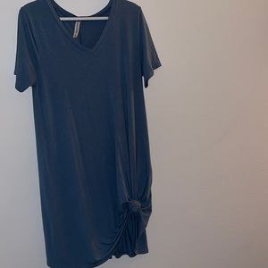 Light navy blue t shirt dress